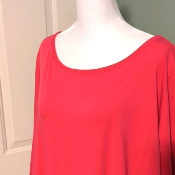 XL Tori Richard long sleeve pink top shirt soft see desc holiday hides flaws - Picture 2 of 8
